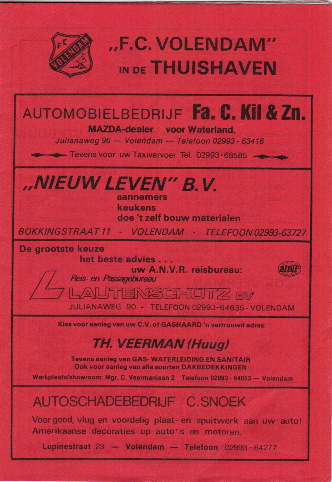 AZ Programma 11-sep-1983 Volendam uit